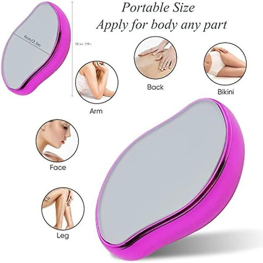 Hair Remover, Crystal Hair Eraser For Women Arms Legs Back Reusable & Washable Portable Manual Epilator Crystal Hair Removal Washable Portable Hair Removal Device Beauty Tool (random Color)